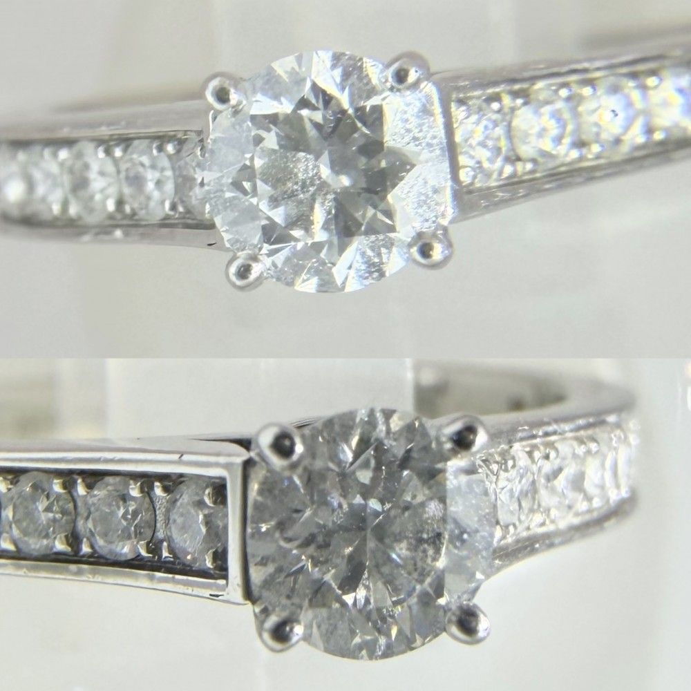 Cartier 1895 Ring Solitaire Half Eternity Platinum Diamond — view 4