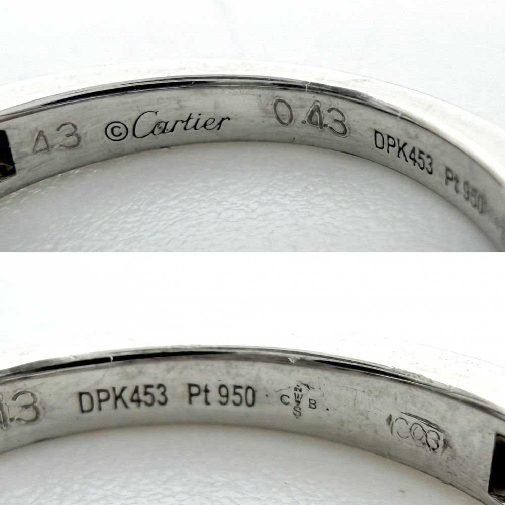 Cartier 1895 Ring Solitaire Half Eternity Platinum Diamond — view 5