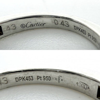 Cartier 1895 Ring Solitaire Half Eternity Platinum Diamond — view 5