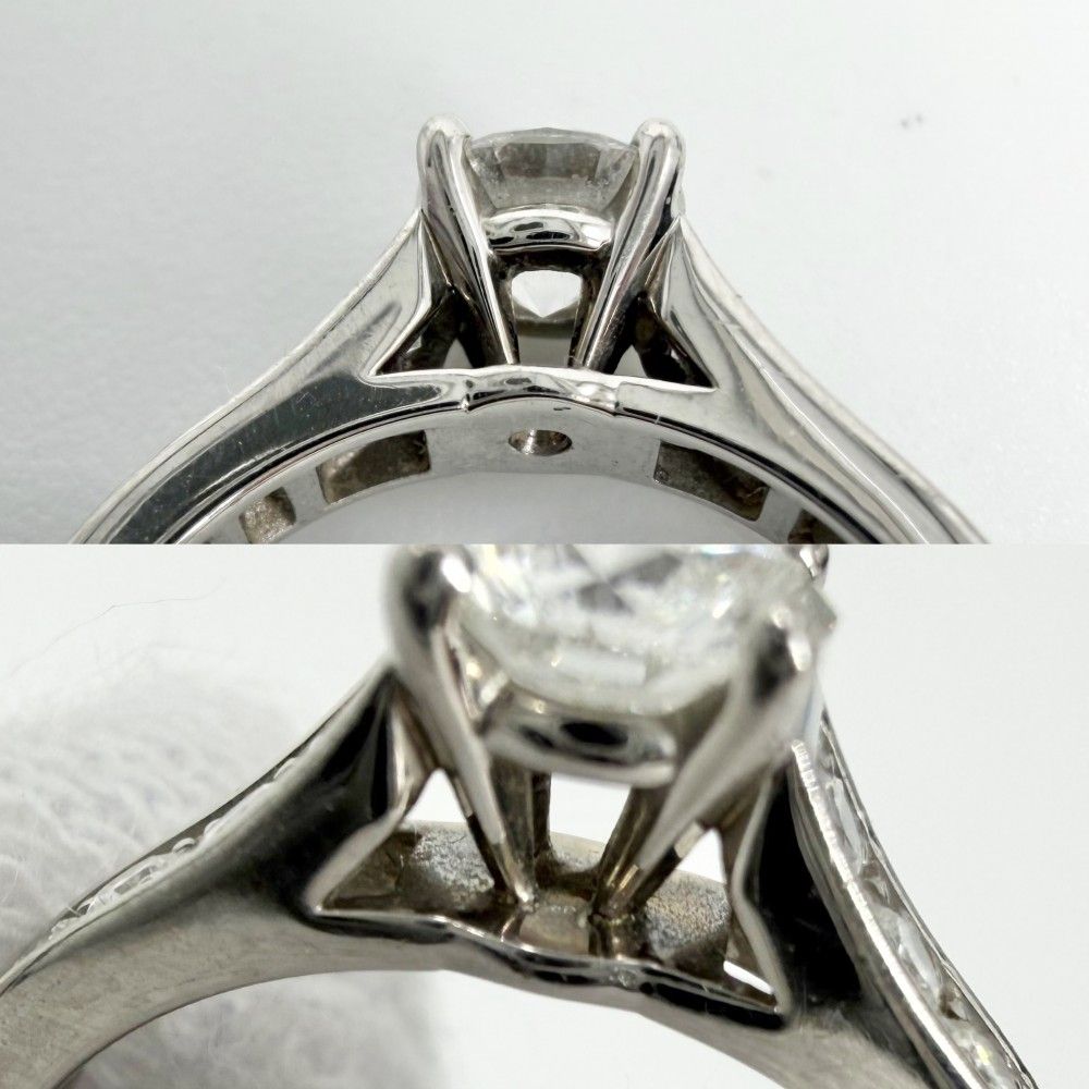Cartier 1895 Ring Solitaire Half Eternity Platinum Diamond — view 6