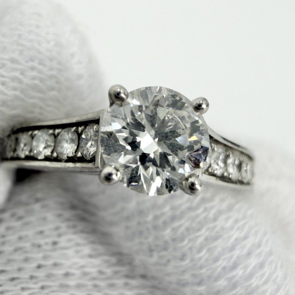 Cartier 1895 Ring Solitaire Half Eternity Platinum Diamond — view 8