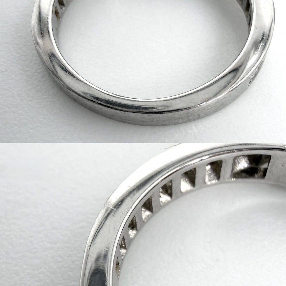 Cartier 1895 Ring Solitaire Half Eternity Platinum Diamond — view 7