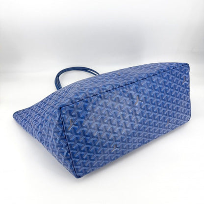 Goyard Tote Saint Louis GM Handbag Shoulder Leather Blue Silver — view 3