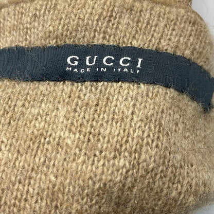 Gucci Gloves Leather Cashmere Brown — view 4
