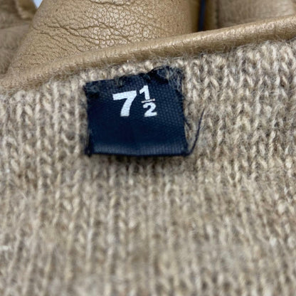 Gucci Gloves Leather Cashmere Brown — view 5