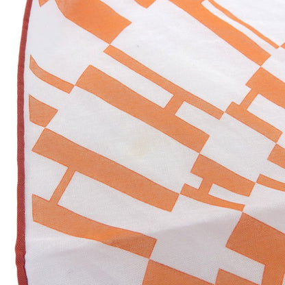 Hermes Carre 70 Cotton Scarf Op'h Pattern Orange — view 4