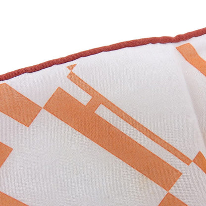 Hermes Carre 70 Cotton Scarf Op'h Pattern Orange — view 6