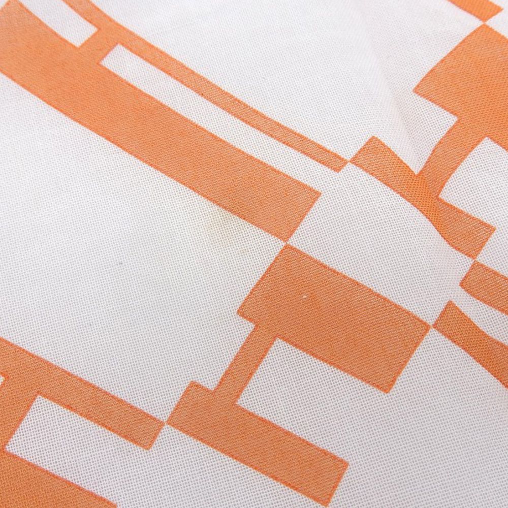 Hermes Carre 70 Cotton Scarf Op'h Pattern Orange — view 5