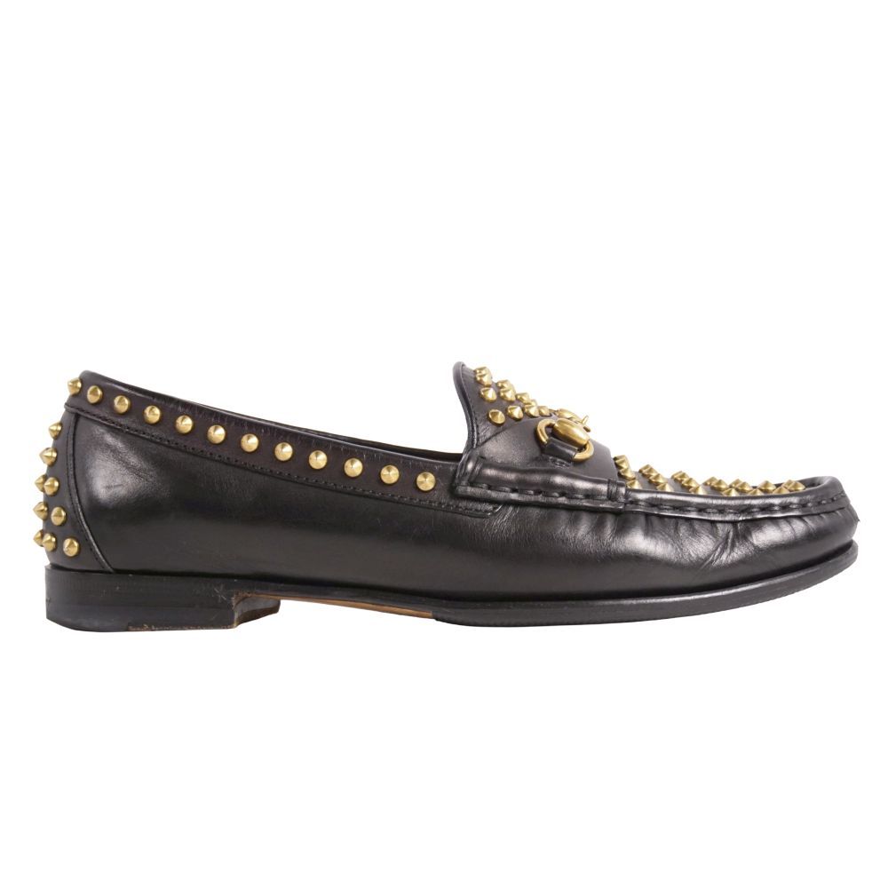 Gucci Loafers Moccasins Horsebit Studs Leather — view 6