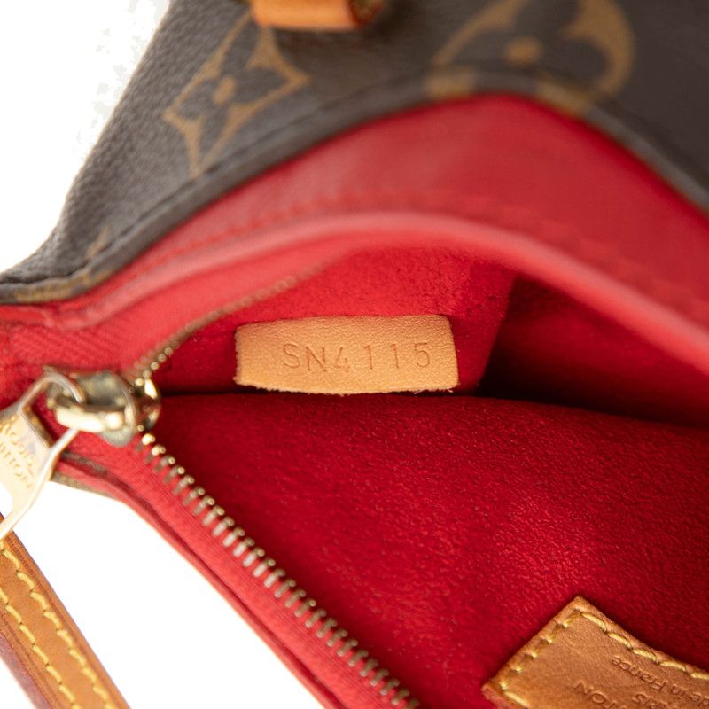 Louis Vuitton Monogram Nano Pallas Mini 2-Way Shoulder Bag Brown Cerise — view 6