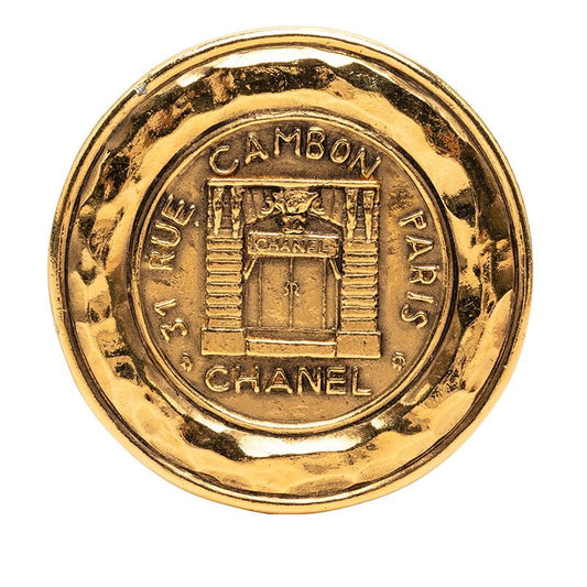 Chanel 31 Rue Cambon Vintage Brooch Gold Plated