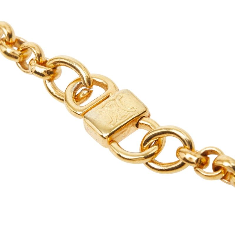 Celine Chain Pendant Gold Faux Pearl Plated — view 5