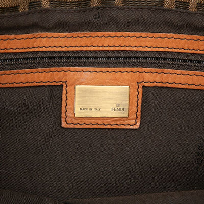 Fendi Zucca Tote Bag Brown Canvas Leather — view 5