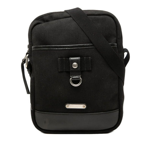 Saint Laurent Rivington Crossbody Shoulder Bag Black Canvas Leather
