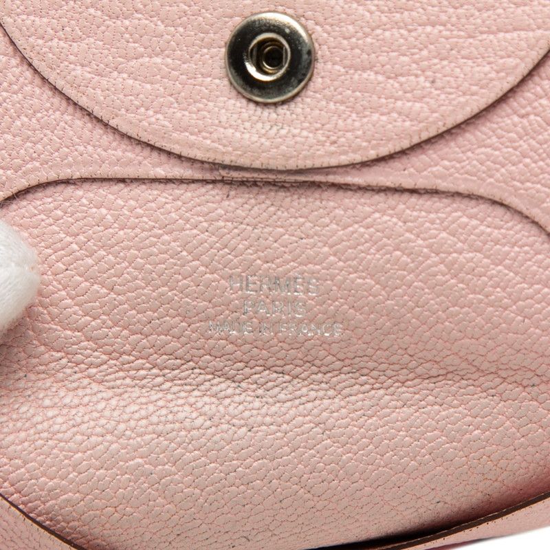 Hermes Bastia Coin Purse Rose Sakura Chevre Mysore — view 6