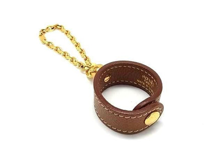 Hermes Glove Holder Nomad Brown Leather Gold Gloves