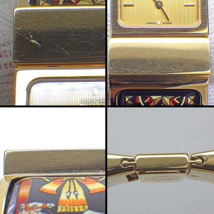 Hermes Watch Bangle Location 01.201.470 Gold Dial Quartz Analog — view 6