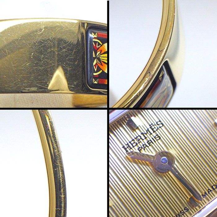 Hermes Watch Bangle Location 01.201.470 Gold Dial Quartz Analog — view 7