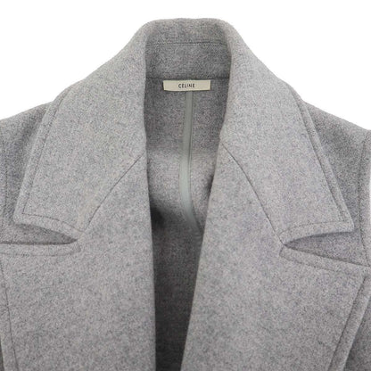 Celine by Phoebe Philo No Sleeve Side Open Wool Coat Gray 36 — view 4