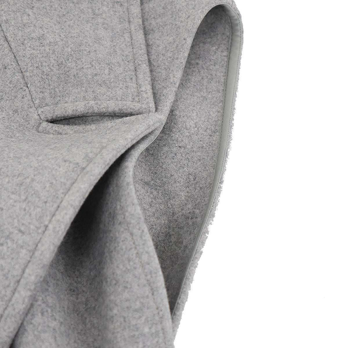 Celine by Phoebe Philo No Sleeve Side Open Wool Coat Gray 36 — view 6