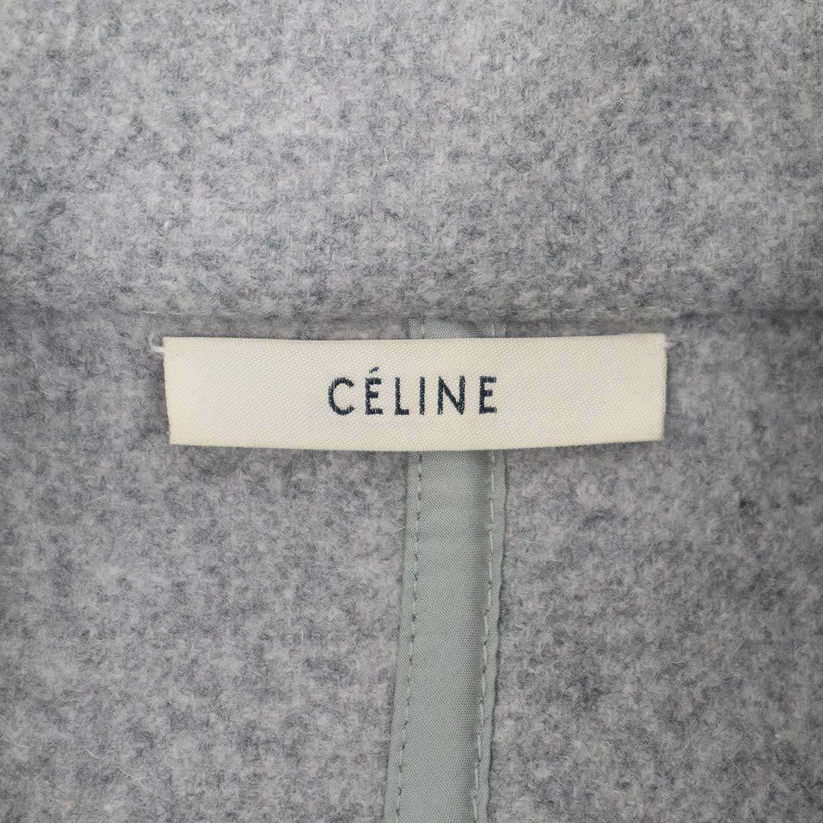 Celine by Phoebe Philo No Sleeve Side Open Wool Coat Gray 36 — view 3