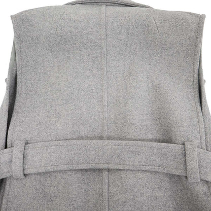 Celine by Phoebe Philo No Sleeve Side Open Wool Coat Gray 36 — view 7