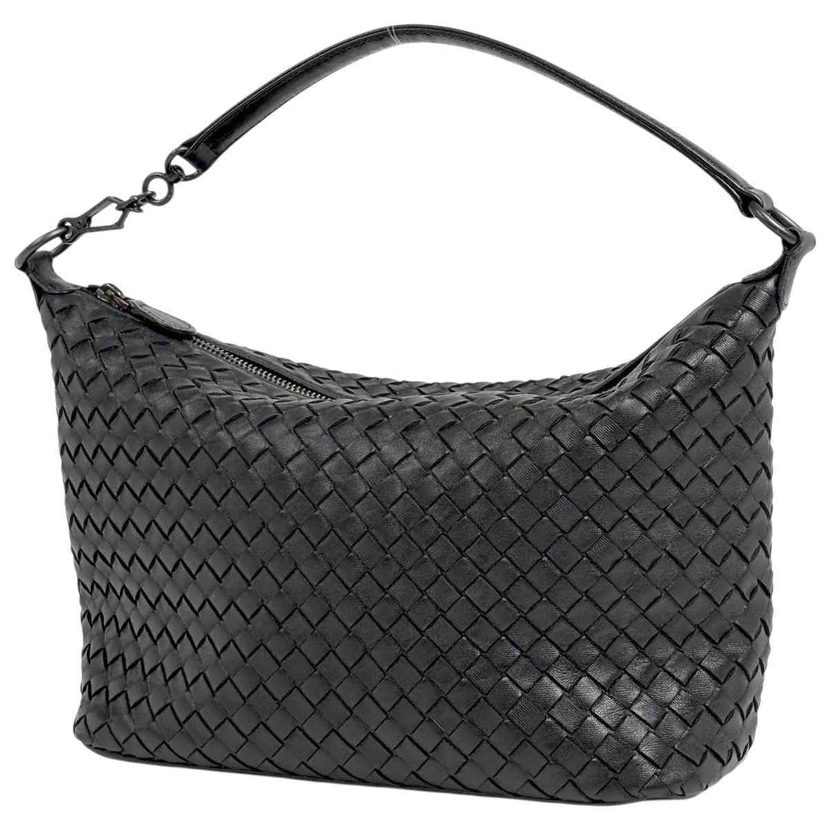 Bottega Veneta Intrecciato Handbag Leather Black