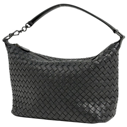 Bottega Veneta Intrecciato Handbag Leather Black