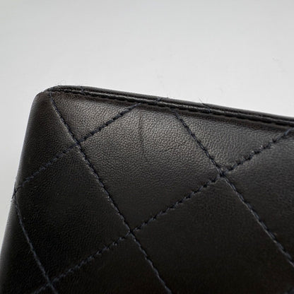 Chanel Quilted Double Flap Chain Shoulder Bag CC Logo Leather Black — view 3