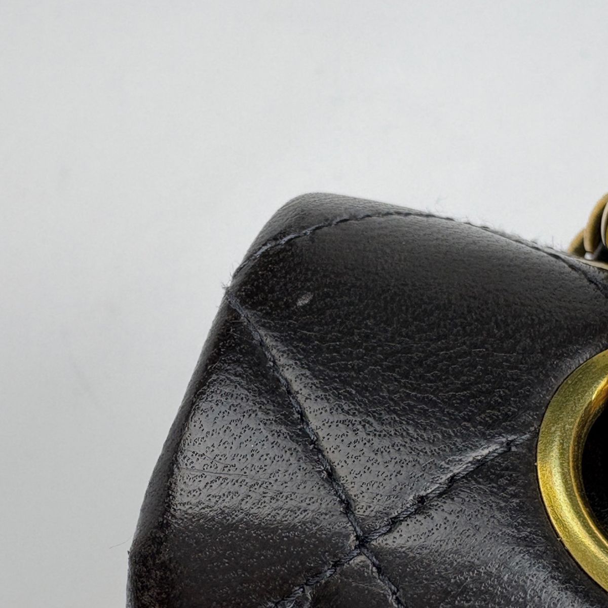 Chanel Quilted Double Flap Chain Shoulder Bag CC Logo Leather Black — view 6