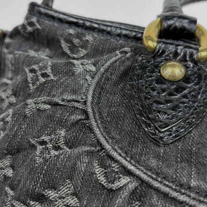 Louis Vuitton Neocavi GM 2-Way Handbag Monogram Denim Noir — view 6