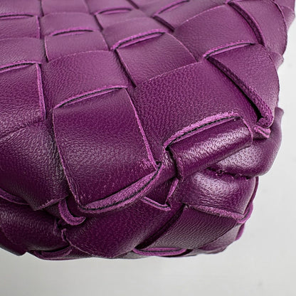 Bottega Veneta Campana Intrecciato Tote Bag Leather Purple — view 4