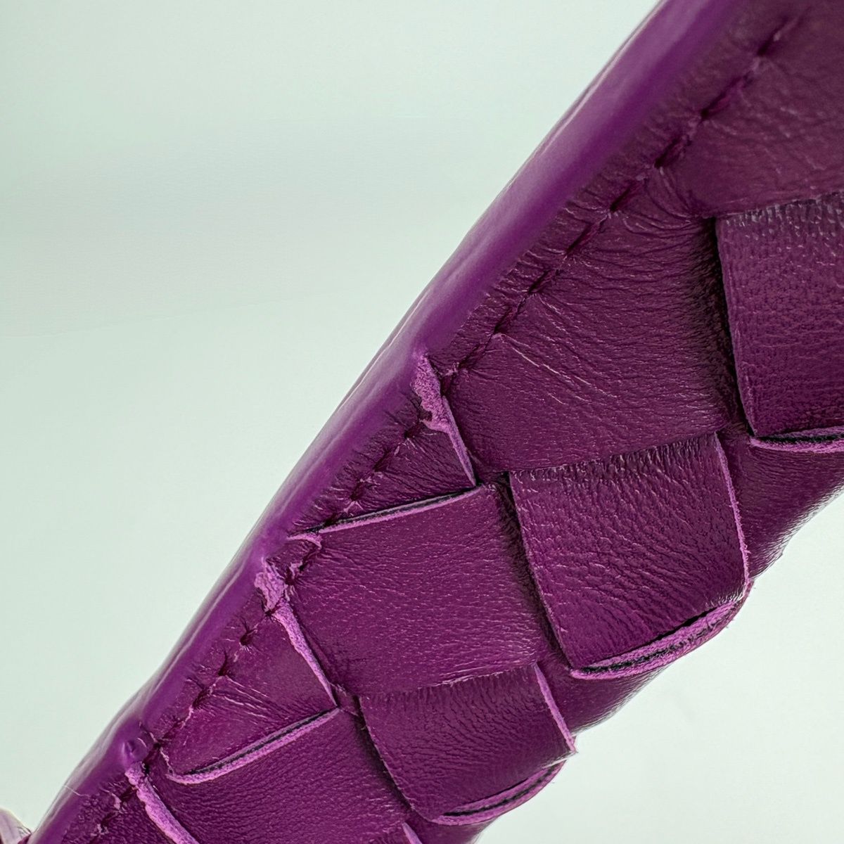 Bottega Veneta Campana Intrecciato Tote Bag Leather Purple — view 7