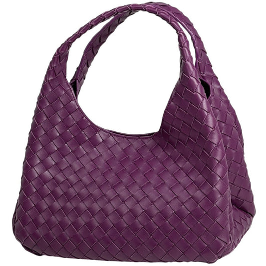 Bottega Veneta Campana Intrecciato Tote Bag Leather Purple