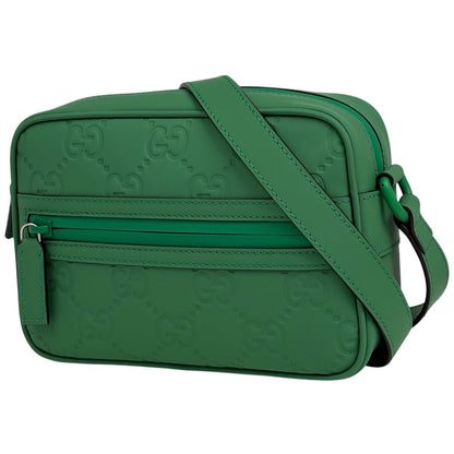 Gucci GG Rubber Effect Mini Shoulder Bag Leather Green