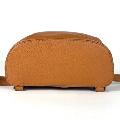 Chanel CC Logo Backpack Leather Brown — view 3