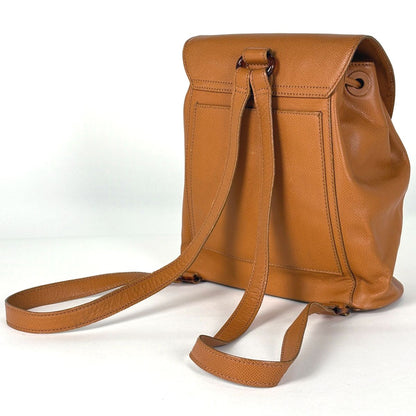 Chanel CC Logo Backpack Leather Brown — view 2
