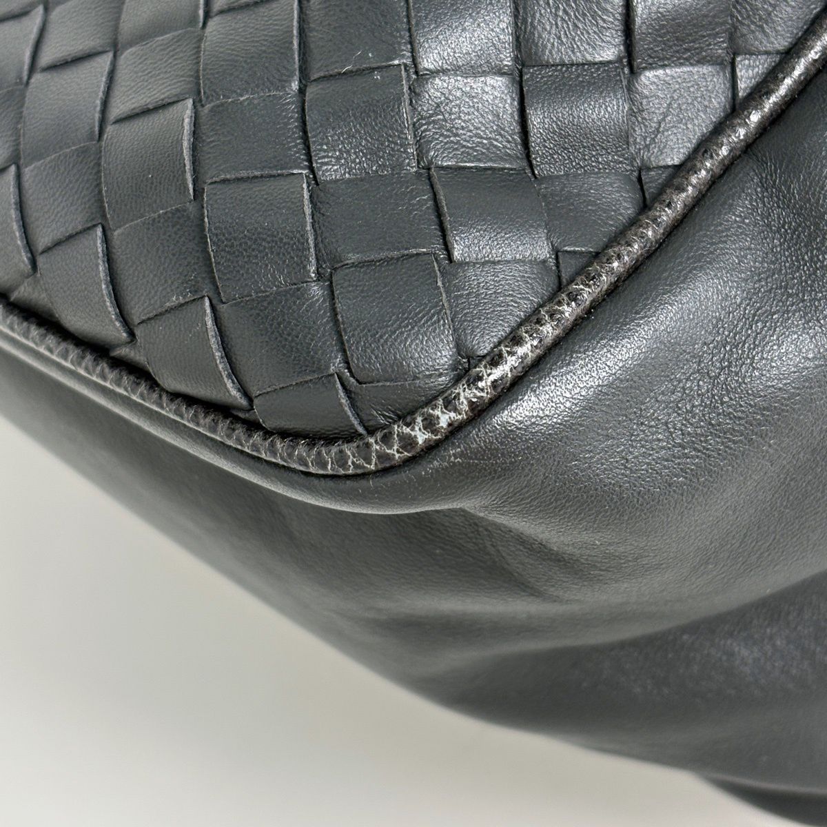 Bottega Veneta Intrecciato Chain Tote Bag Leather Dark Green — view 3