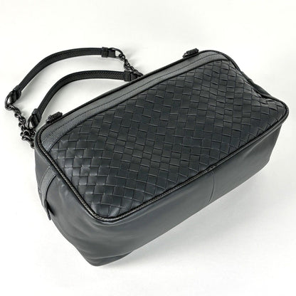 Bottega Veneta Intrecciato Chain Tote Bag Leather Dark Green — view 2