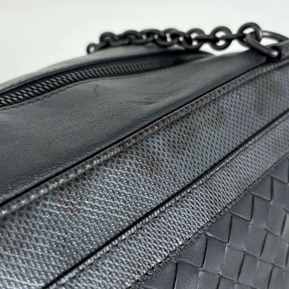 Bottega Veneta Intrecciato Chain Tote Bag Leather Dark Green — view 5