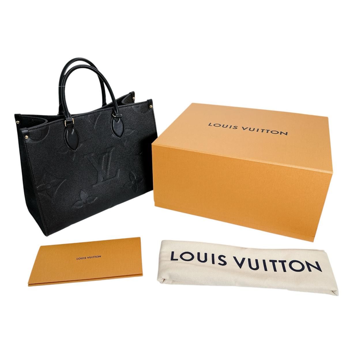 Louis Vuitton Empreinte Handbag On The Go MM Tote Noir