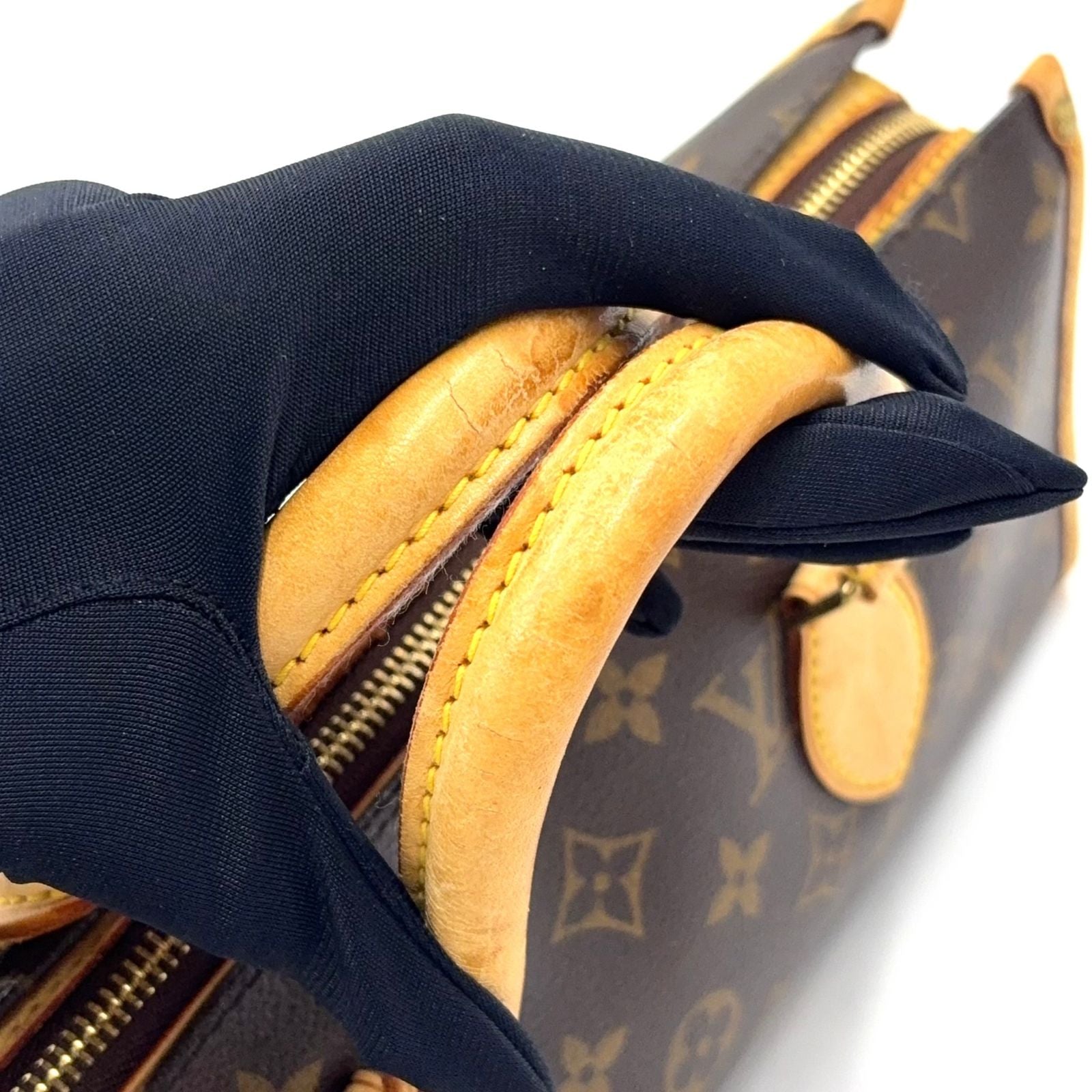 Louis Vuitton Popincourt Monogram Leather Brown Light Handbag Gold — view 8