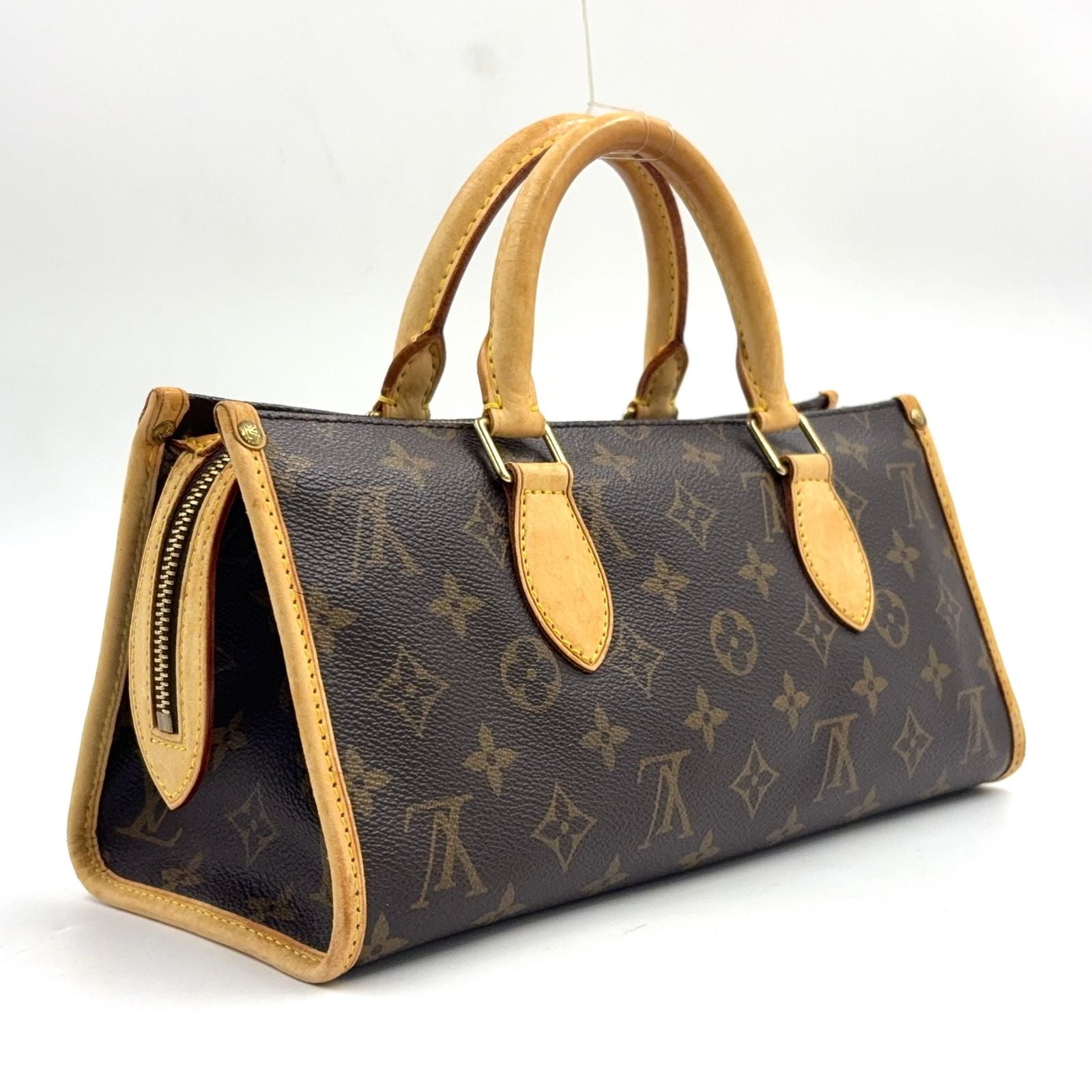 Louis Vuitton Popincourt Monogram Leather Brown Light Handbag Gold — view 2