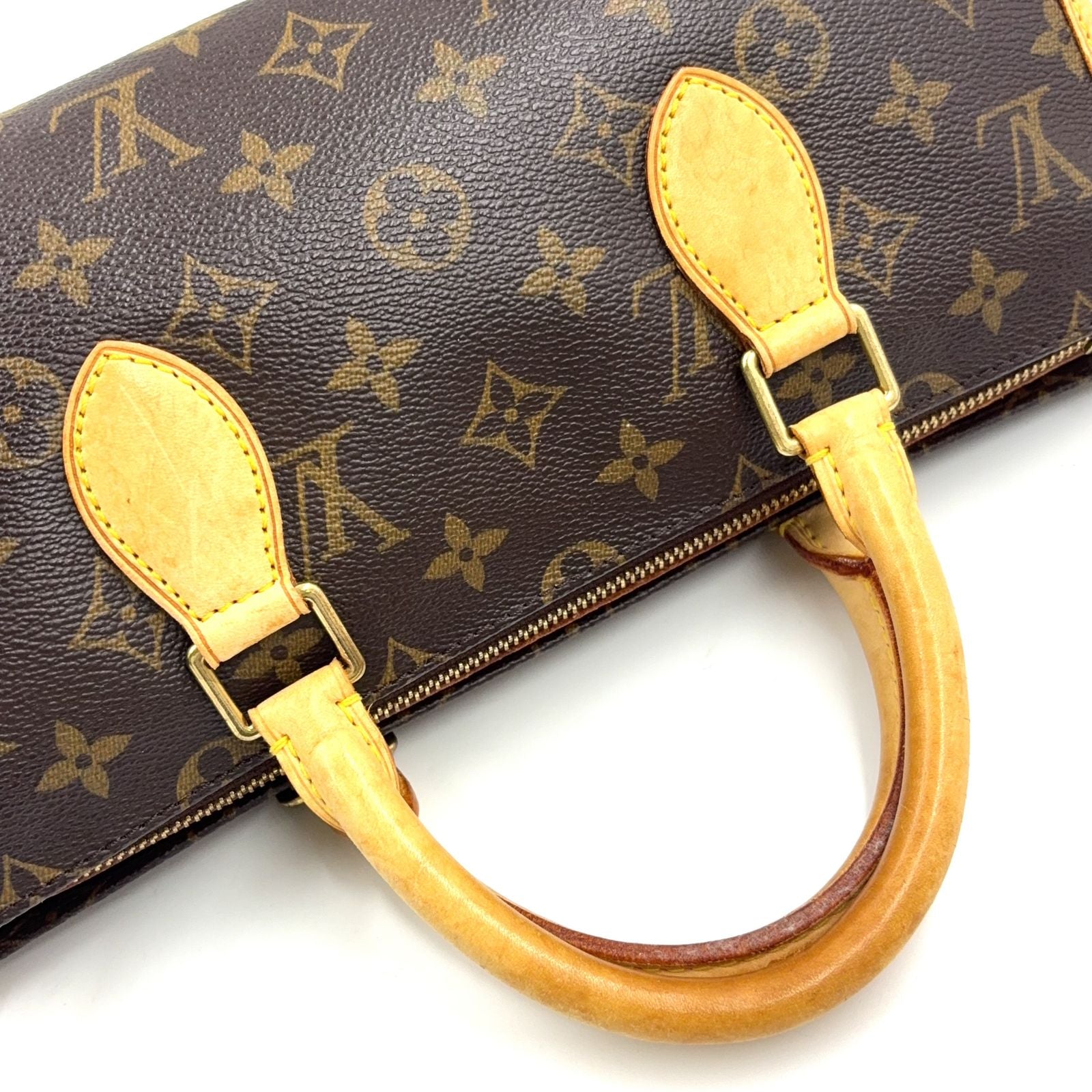 Louis Vuitton Popincourt Monogram Leather Brown Light Handbag Gold — view 7