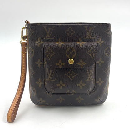 Louis Vuitton Partition Monogram Leather Brown Light Pouch Gold