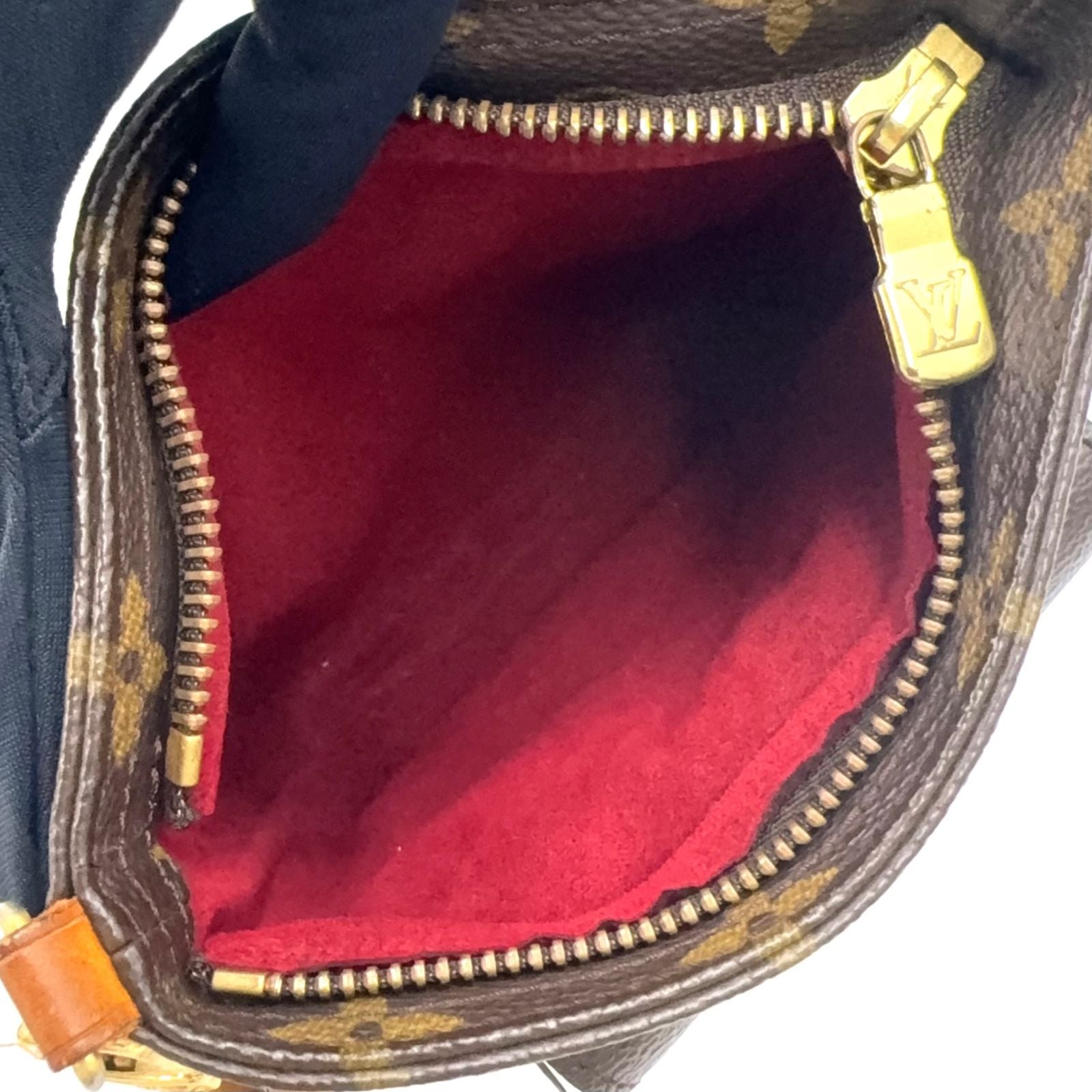 Louis Vuitton Partition Monogram Leather Brown Light Pouch Gold — view 3