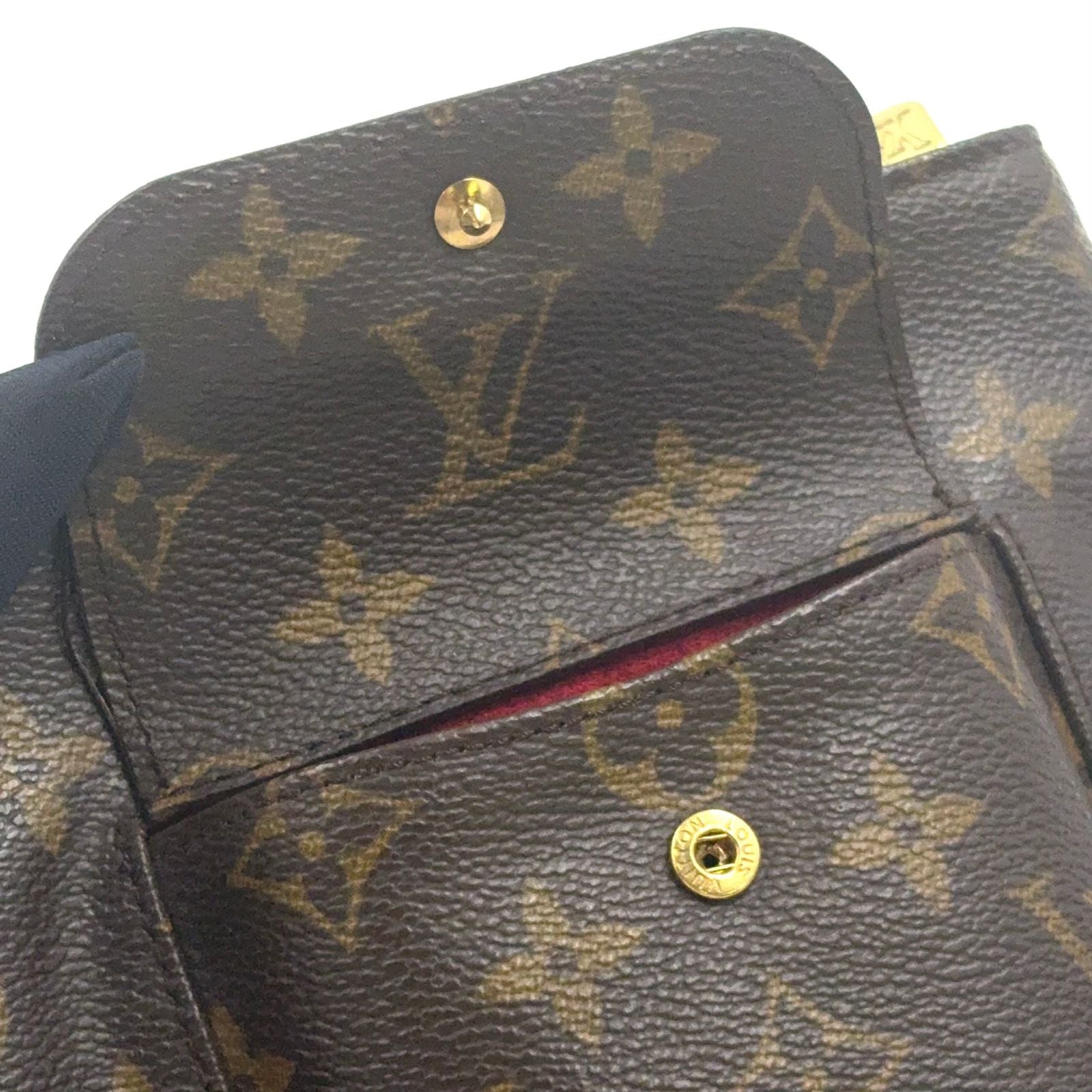Louis Vuitton Partition Monogram Leather Brown Light Pouch Gold — view 6