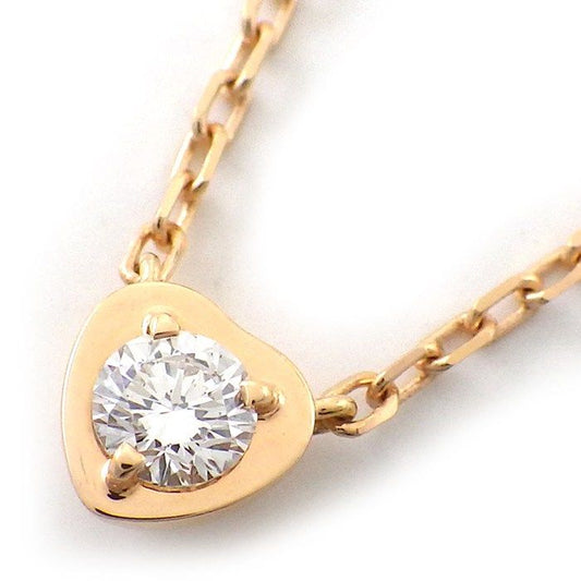 Cartier Necklace d'Amour Heart Diamants Legers de 1 Point Diamond 18K Pink Gold
