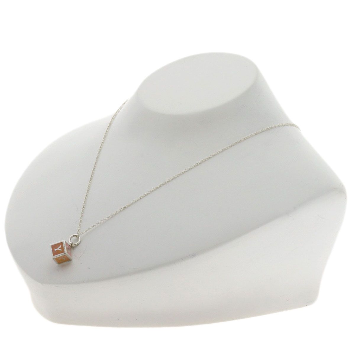 Tiffany & Co Logo Cube Enamel Necklace — view 4