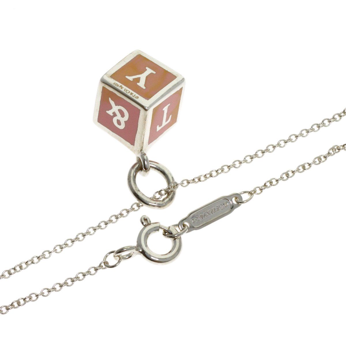 Tiffany & Co Logo Cube Enamel Necklace — view 2